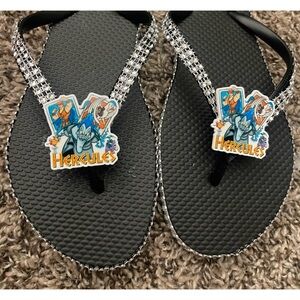 Hercules Kids Flip Flops - Black